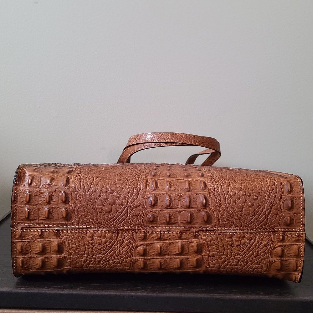 Giulia Massari Embossed Leather Top Handle Tote - Picture 2 of 10